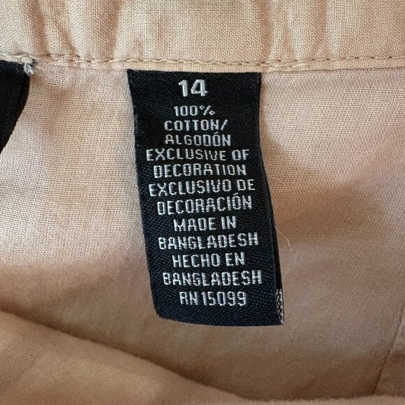 100% Cotton A-Line Pleated Midi Skirt Floral Embroidery Fall Cottagecore Size 14 - Picture 7 of 12